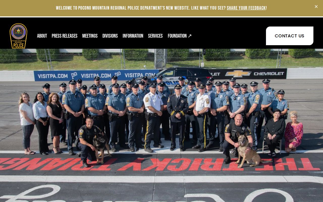 Official PMRPD headquarters page serving Mount Pocono