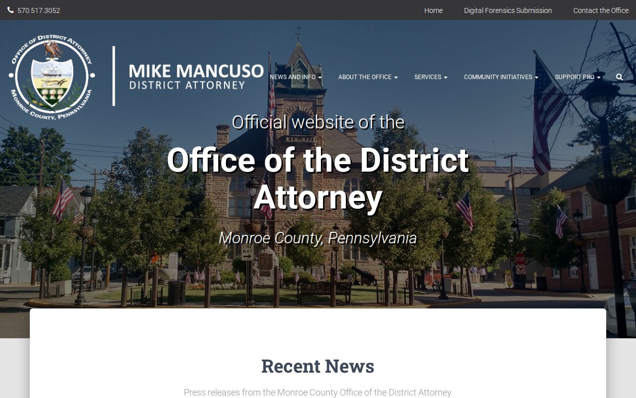 Monroe County criminal charge records and District Attorney office